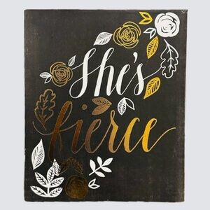 She's Fierce Wall Art - 12x10